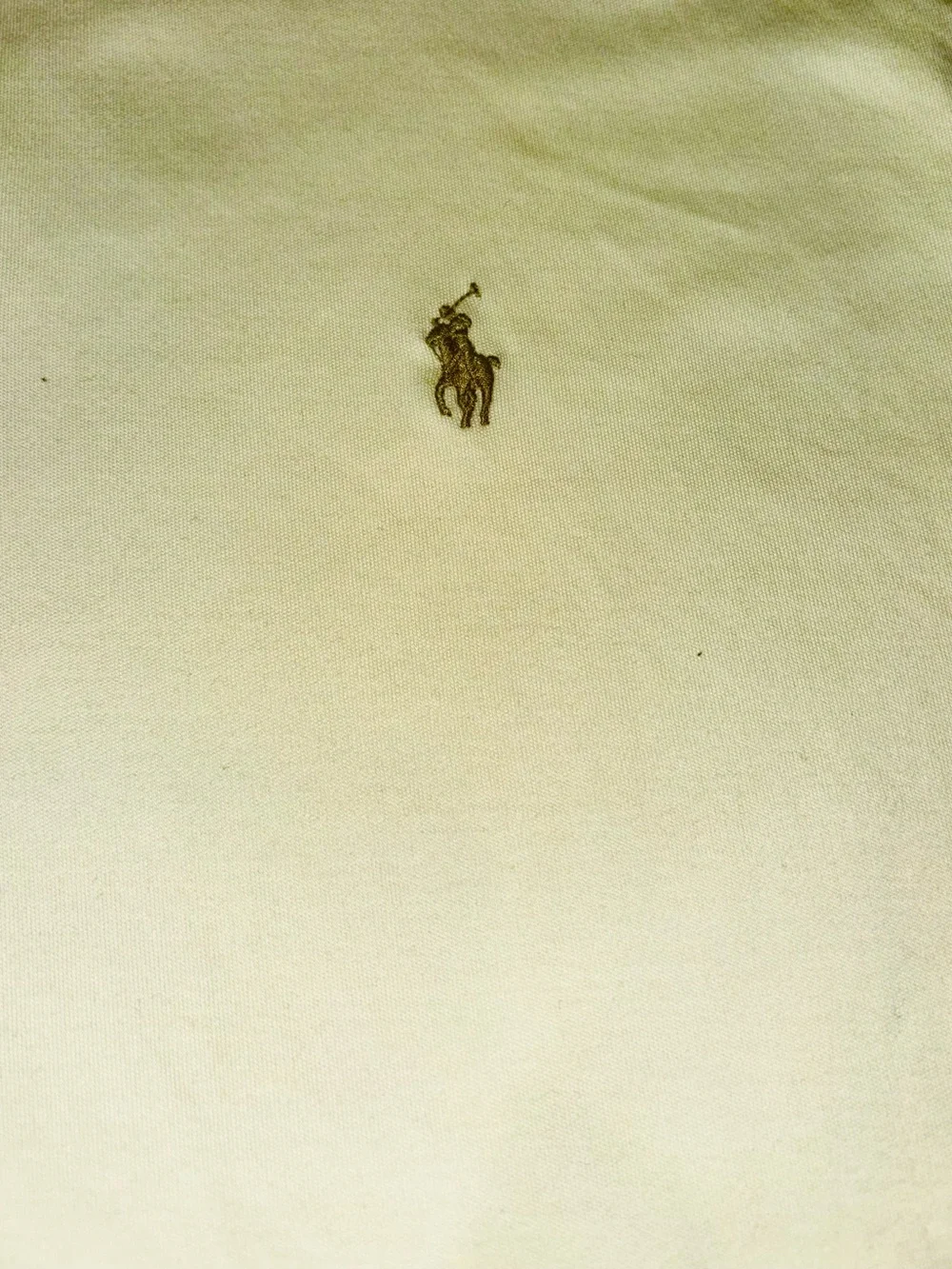 Ralph Lauren Cream Short Sleeve Polo with Embroidered Pony